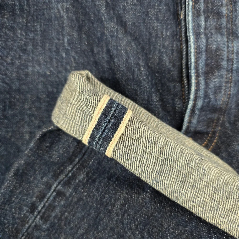 J.Crew Nihon Menpu Jeans Mens 36x34 Dark Wash Selvedge Japanese Denim